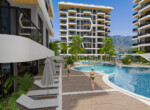 luxury apartments 300 m from the beach for sale in Tosmur (36)