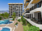luxury apartments 300 m from the beach for sale in Tosmur (37)